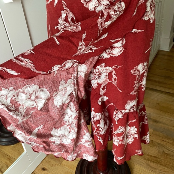 Zara ruffled linen blend midi skirt 💃🏼 - Picture 5 of 7